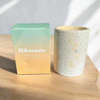 Hibernate Cedar & Patchouli Natural Scented Candle 8.5 oz   NEW
