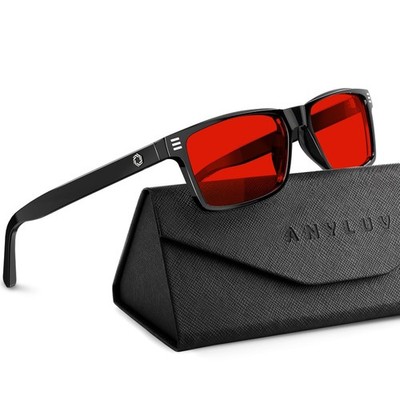 ANYLUV Blue Light Glasses for Sleep, 99.9% Blue Green Light Blocking with Red...