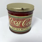 Vintage 1980’s Coca-Cola Tin with Lid, Metal Can, Collectible