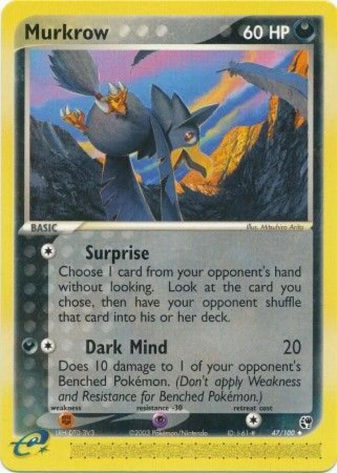 1x Murkrow - 47/100 - Uncommon NM-Mint Pokemon EX - Sandstorm