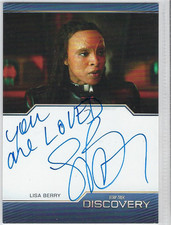 Star Trek Discovery Season 5 autograph inscrtption of Lisa Berry as Kanak