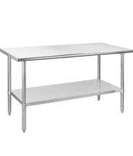 HALLY Stainless Steel Table for Prep & Work 24 x 60 Inches, NSF Commercial He...