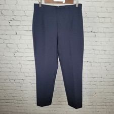 Brooks Brothers Navy High Rise Stretch Expandable Tapered Dress Pants 14 29x29 