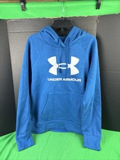 Under Armour Women's UA Rival Fleece Big Logo Hoodie Size XS Blue