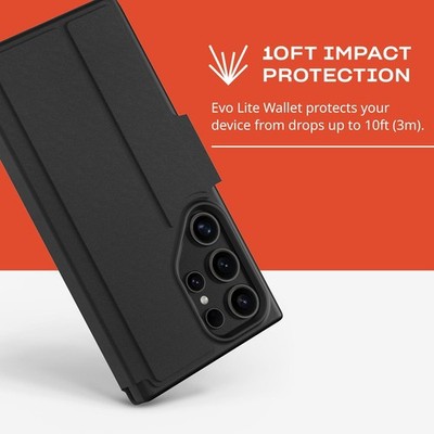 Tech21 EvoLite Wallet Case for Samsung Galaxy S24 Ultra - Black
