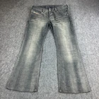 Diesel Mens Corduroy Jeans Bootcut Relaxed Bootcut 32 30 Grey Vintage Zathan