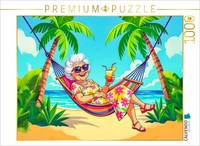 Puzzle Calvendo Grand-MèRe Dans Un Hamac Savourant Des Cocktails Sans Fin | 1000