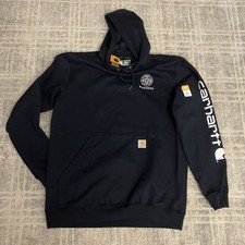 Carhartt K288 Men's Loose Fit Midweight Logo Sleeve Graphic Sweatshirt - Navy M