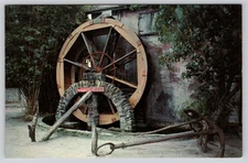 St. Augustine Florida Old Grist Mill Water Wheel Milltop Tavern Chrome Postcard