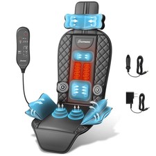 comrelax Back Massager with Heat Traction Vibration, Chair Mass... Fast Ship