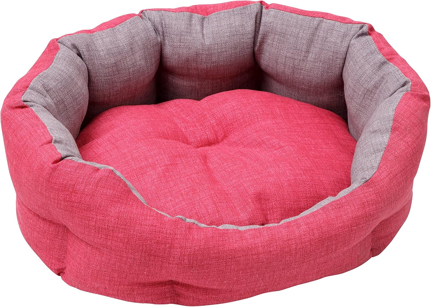 Cuccia Morbida Abbraccio 45x55 cm | Letto Cane Gatto Grigio Bordeaux