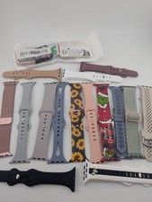 Lot of 15 Bands For 38/40mm Apple Watch Assorted Colors w/ 3 Case Protectors