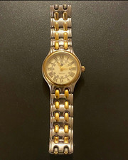 Polo Club Damen Quarz Armbanduhr Edelstahl Bicolor römische Ziffern 24h