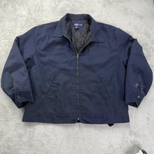 Dickies Jacket Mens XL Blue Eisenhower Quilted Lined Insulated Workwear Bomber