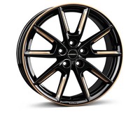 1X Borbet Design LX18 Black Glossy Gold Spoke Rim 8.0Jx18 5X114.3 ET48