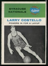 1961-62 Fleer Basketball LARRY COSTELLO #48 Iconic Vintage Nationals NICE! O317
