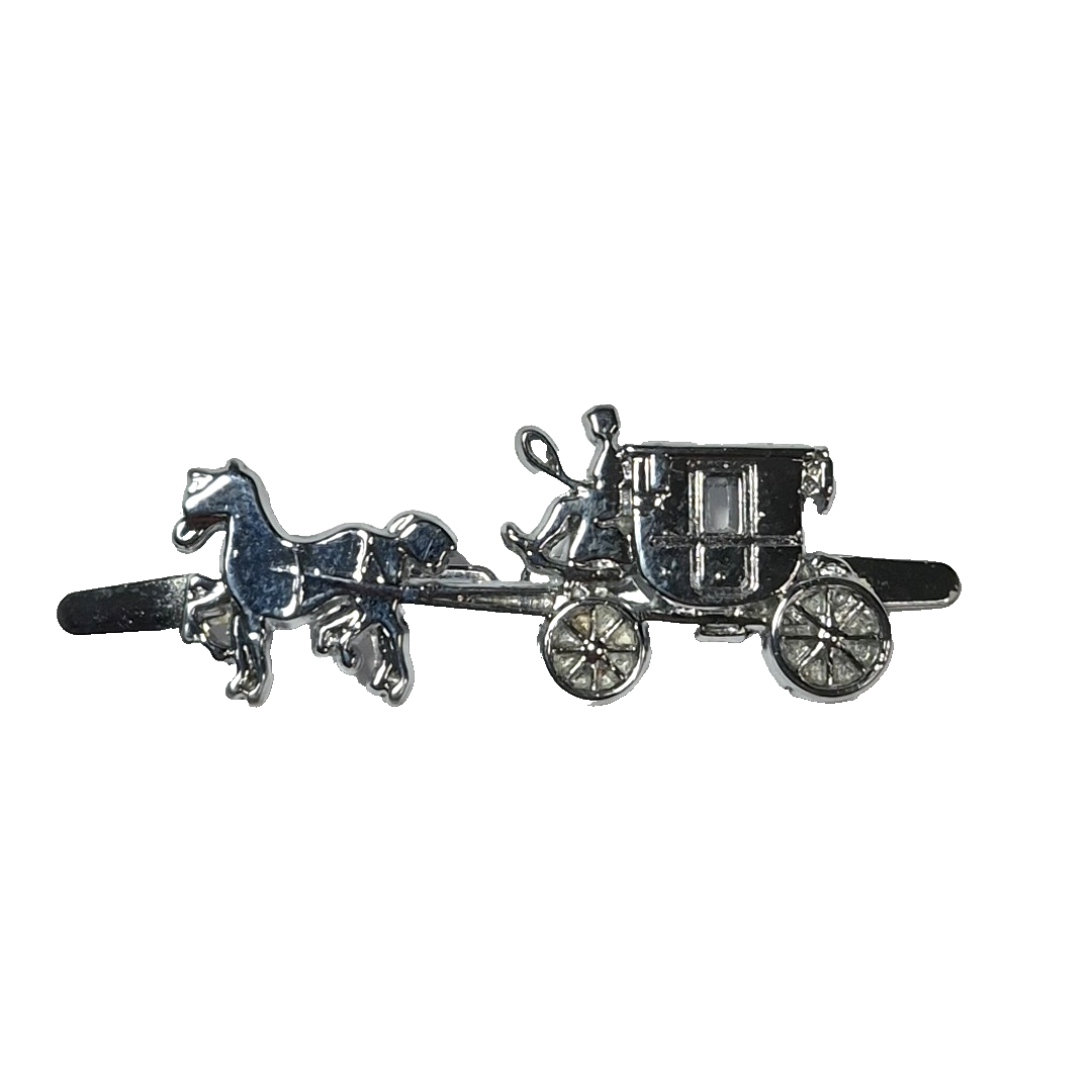 Vintage Coach Silver Horse and Carriage Logo Bag Charm Logo Plate