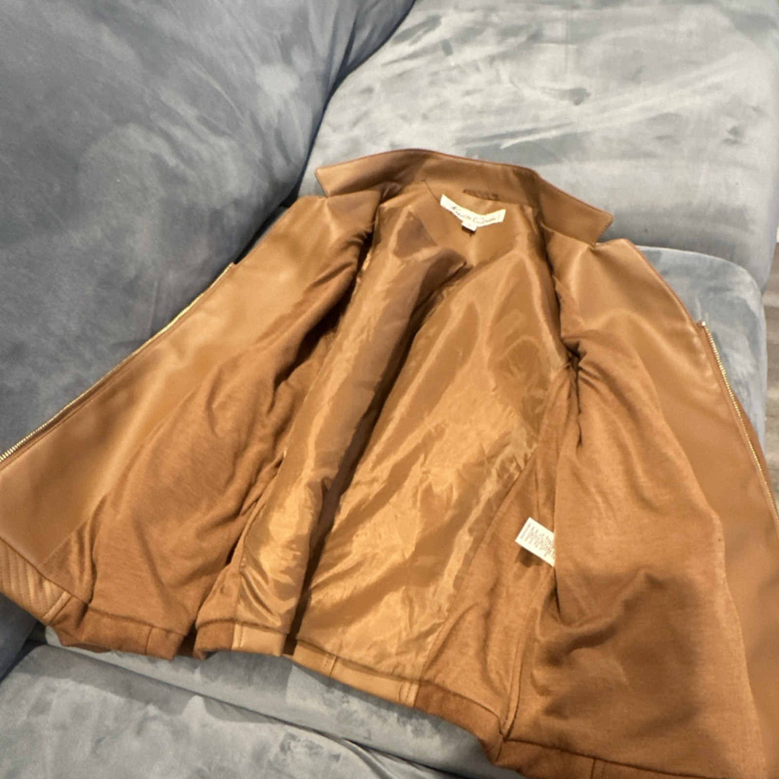 Kenneth Cole Women's Brown Zip Basic Jacket Long … - image 6