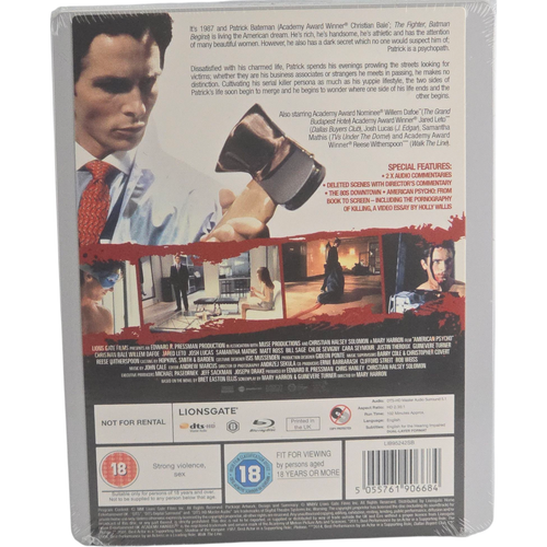 American Psycho Blu-Ray Steelbook Edition Limited Christian Bale 2015 B 18] - Zdjęcie 3 z 12