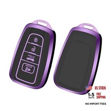 Purple Black TPU Key Fob Case Cover for Toyota