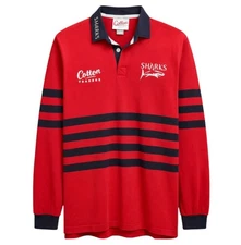 RARE 1998/99 SHARKS RUGBY AWAY SHIRT JERSEY UNION VINTAGE COTTON TRADERS SIZE XL