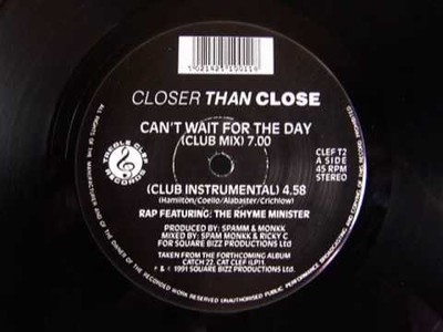 Closer Than Close - Can't Wait For The Day (12'')