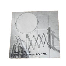IKEA Frack Wall Mounted Double-Sided Mirror Magnify Stainless Steel NWT