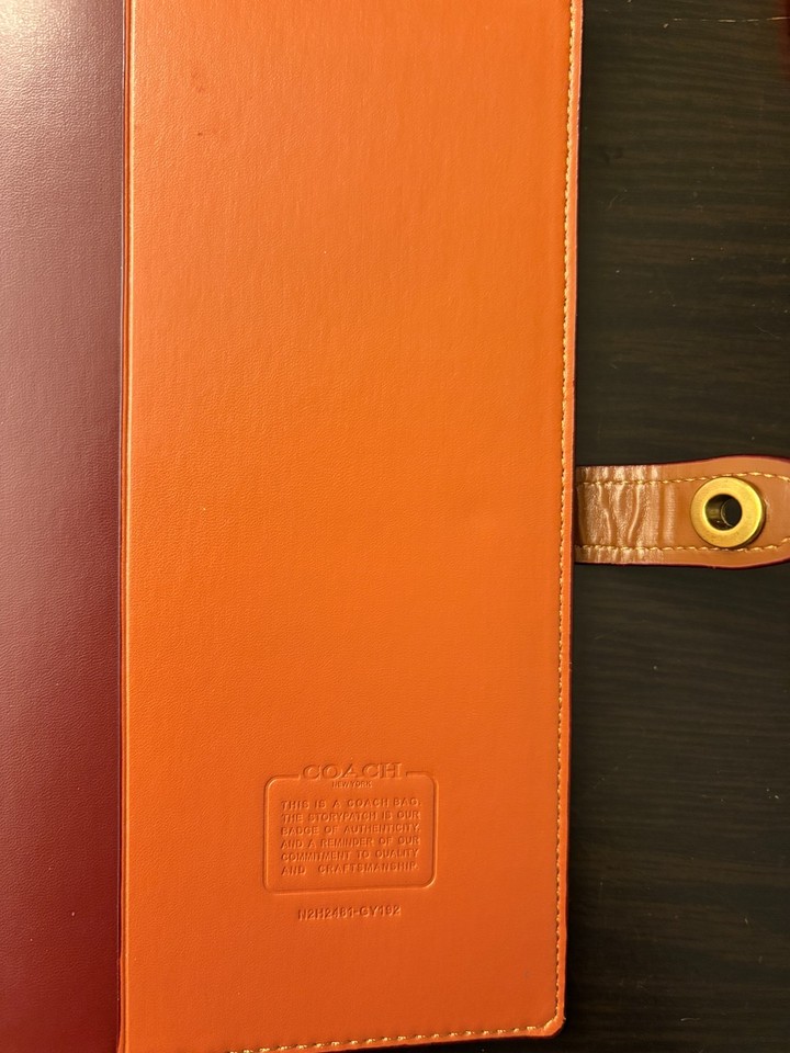 COACH X PEANUTS Collaboration Canvas Leather Notebook Cover wINSERT ...
