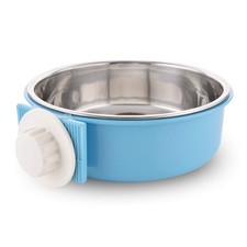 Crate Dog Bowl Removable Stainless Steel Water Food Feeder Bowls Cage Coop Cu...