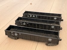 LoT of 5 Lionel O Gauge NYC 6462 Gondola Freight Cars-ALL Black - two w loads