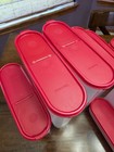 Set of 15 Tupperware Modular Mates Oval Storage w/Red Lids (3 Flip Style) — photo 4