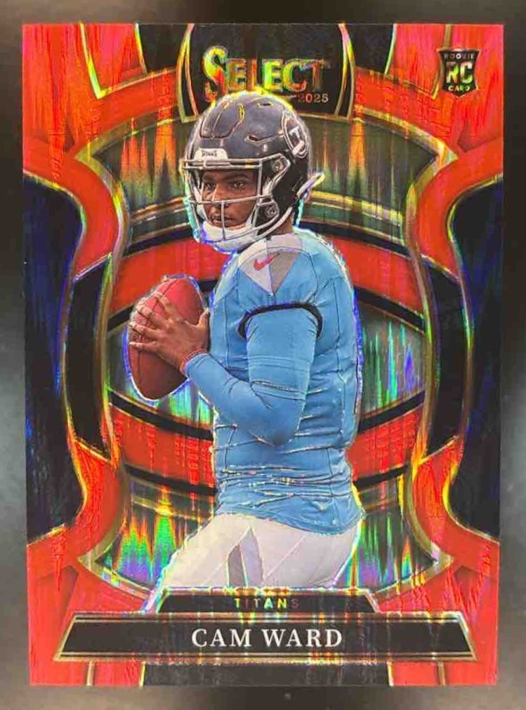 2025 Panini Select Cam Ward Concourse Red Shock /249 #26 RC Tennessee Titans
