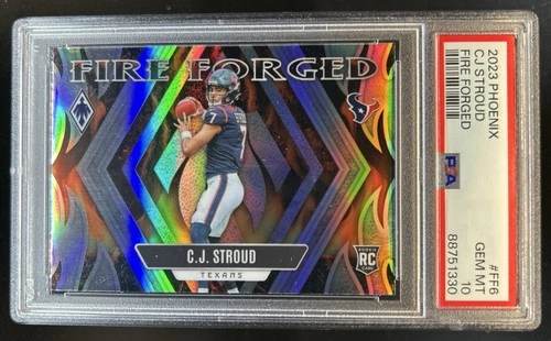 2023 Panini Phoenix C.J. Stroud Fire Forged RC Rookie #FF-6 Texans PSA 10
