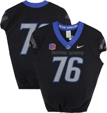 Boise State Broncos Team-Issued #76 Black Jersey from Football Program - Size 48