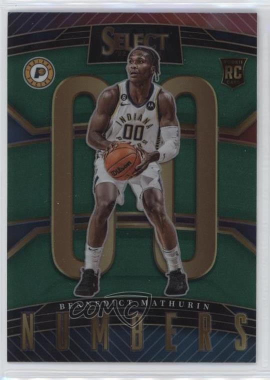 2022-23 Panini Select Select Numbers Green Prizm Bennedict Mathurin #19 7sd