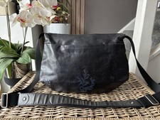 Mandarina Duck black leather medium Cross Body bag , Shoulder Bag ,handbag