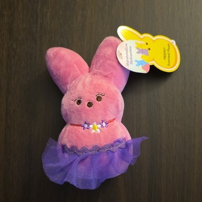 Dan Dee Peeps Pink Scented Plush Rabbit Doll Small Purple Skirt Easter