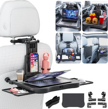 Foldable Car Back Seat Tray Table with Phone Holder for Travel  Work