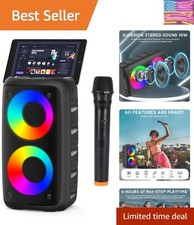 Karaoke Machine,Outdoor Bluetooth Speaker, PA Speaker with 1 Wireless Karaoke...