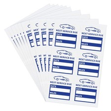 60pcs Clear Oil Change Stickers for Windshield Service Reminder Labels 2"x2"