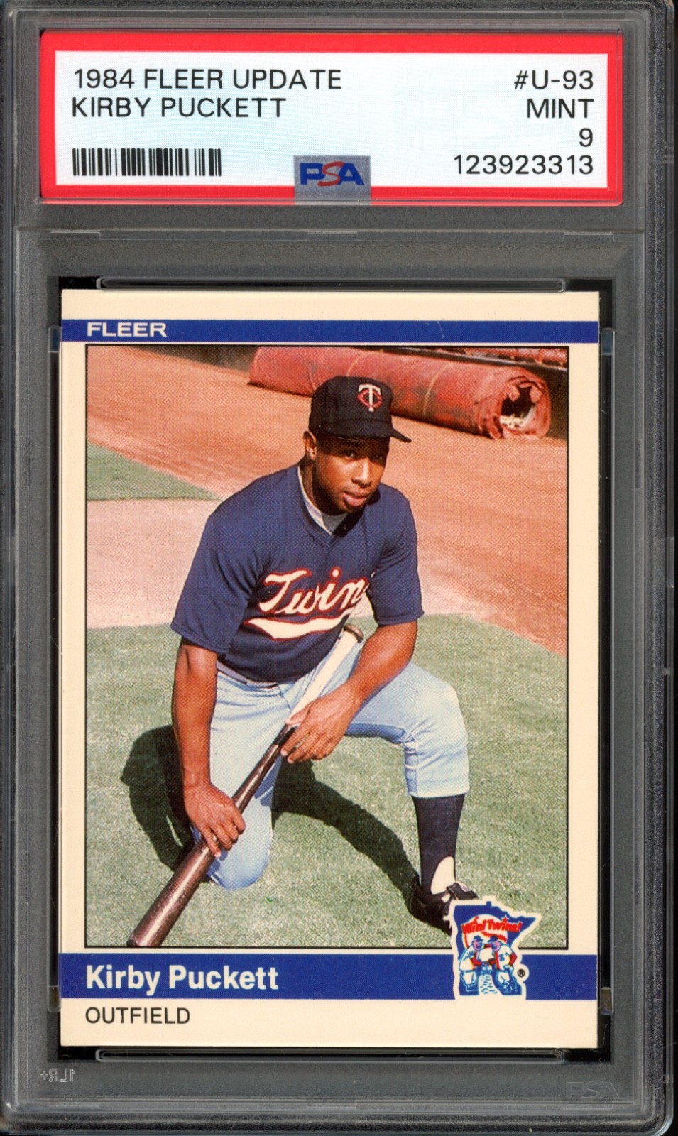 1984 Fleer Update #U-93 Kirby Puckett Rookie PSA 9 Vintage Baseball Card (3313)
