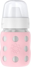 Wide Neck Stainless Steel Baby Bottle with Hard Sippy Spout for 12 Months Plus