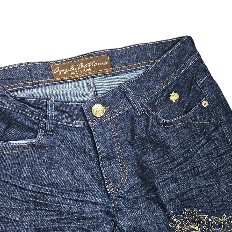 Jeans Apple Bottom hilo dorado y detalles para mujer talla 10-12 bordados Foto 4 de 4