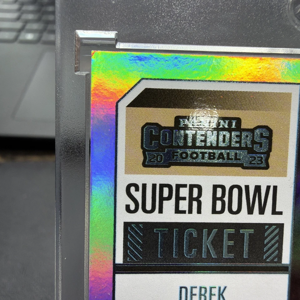 VERDADEIRO 1/1 - Derek Carr- 2023 Contenders SUPER BOWL TICKET Prêmio 1/1 - Imagem 3 de 4