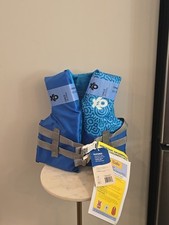 NEW - X2O USCG Type III Style B Blue Life Vest Child 30-50lbs w/2 Buckles