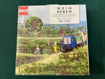 Busch 1200 HO Scale Wein Reben (Grape Vines) Plastic Model Kit