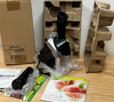 Yonanas Classic Silver 901 Frozen Dessert Maker New Open Box Complete IC902ESV2