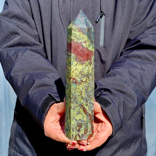 Blood Column 2.2LB Natural Dragon Blood Column Obelisk Crystal Column Wand Point ...