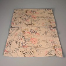 RARE Ralph Lauren Pillowcase Set 2 MILLBAY Neutral Watercolor Floral Standard