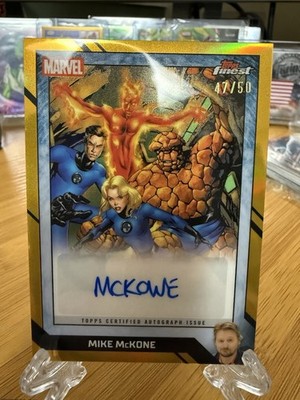 2026 Finest Fantastic Four - Artist Auto CB-MM Mike McKone Gold Refractor 47/50